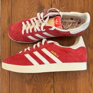 Adidas Gazelle Red Suede Sneakers